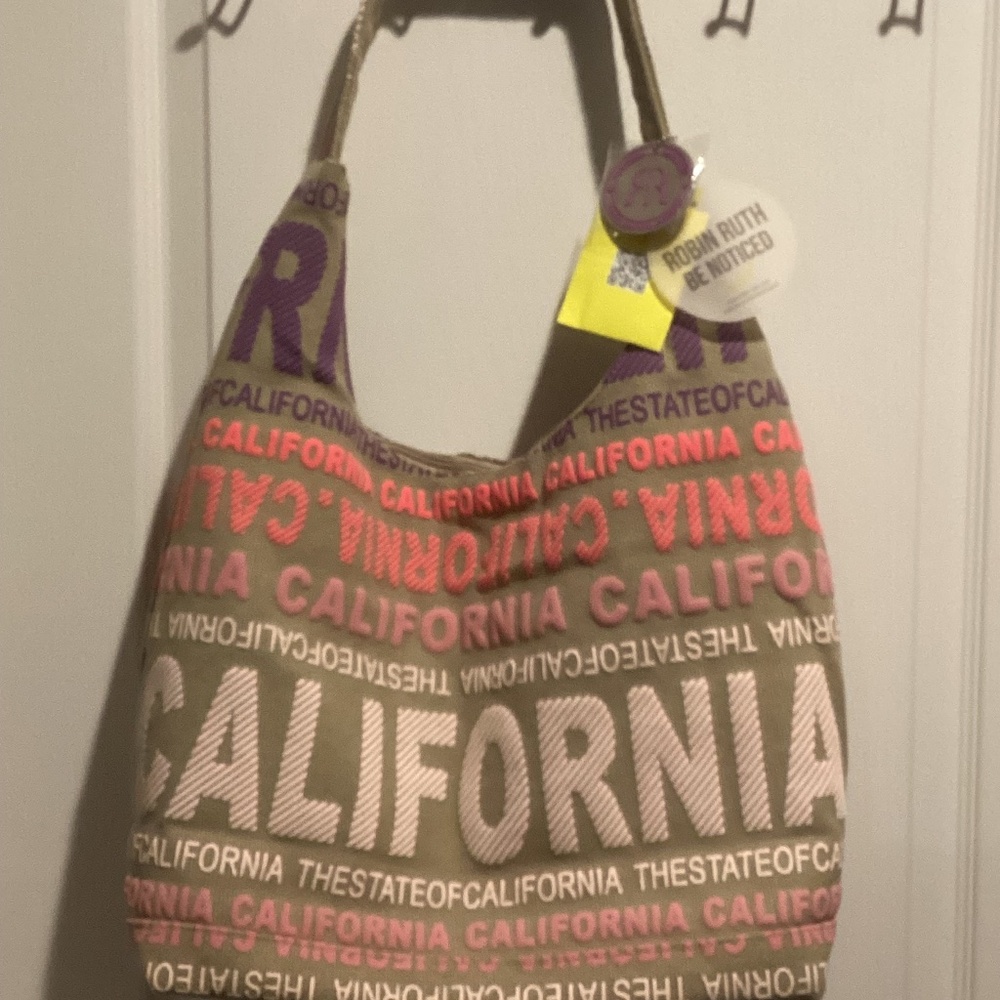 NWT Robin-Ruth “CALIFORNIA” Khaki-Salmon/Pink/Cream Luxury Bag